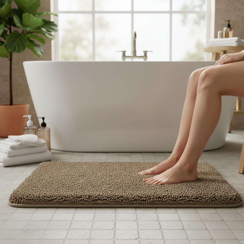 Super Water Absorbent Bathroom Floor Mat Anti-slip Bathroom Mat Bath Mat Long Hair Floor Mat Bedroom Door Mat Home Decoration